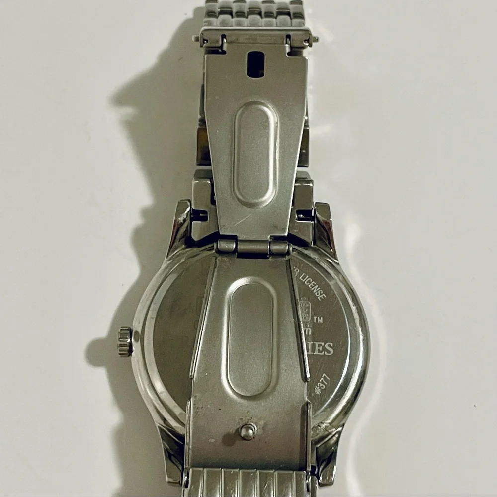 Men’s Game Time Minnesota Twins Baseball Silver Multi-Link Watch